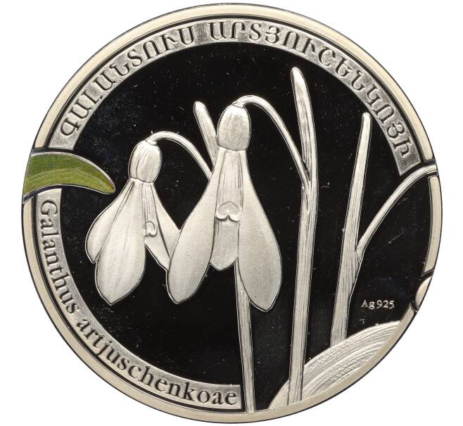 Монета 1000 драм 2010 года Армения «Растения — Подснежник Артющенко» (Артикул T11-02659)
