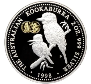 2 доллара 1998 года Австралия «Австралийская Кукабара — Privy Mark 1 соверен 1887 года»