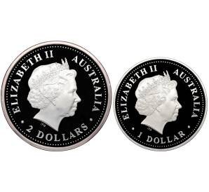 Набор из 2 монет 2000 года P Австралия «Австралийская Кукабара»