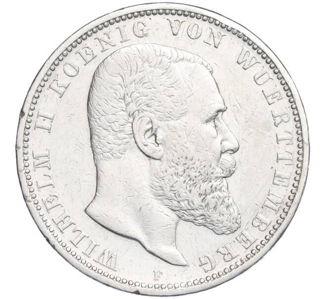 Монета 5 марок 1900 года F Германия (Вюртемберг) (Артикул K27-85039)