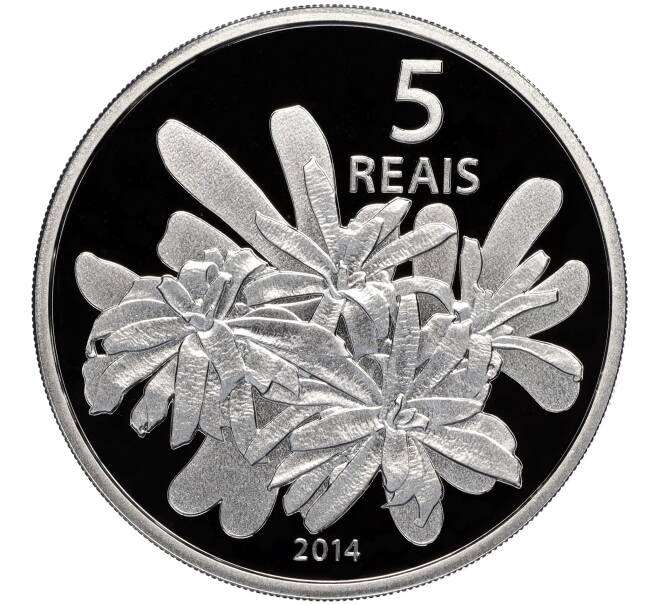 Монета 5 риалов 2014 года Бразилия «XXXI летние Олимпийские Игры в Рио-де-Жанейро 2016 года — Гребной спорт» (Артикул M2-71990)
