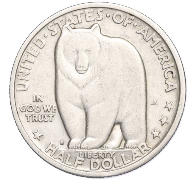 Монета 1/2 доллара (50 центов) 1936 года S США «Мост между Сан-Франциско и Оклендом» (Артикул M2-72007)