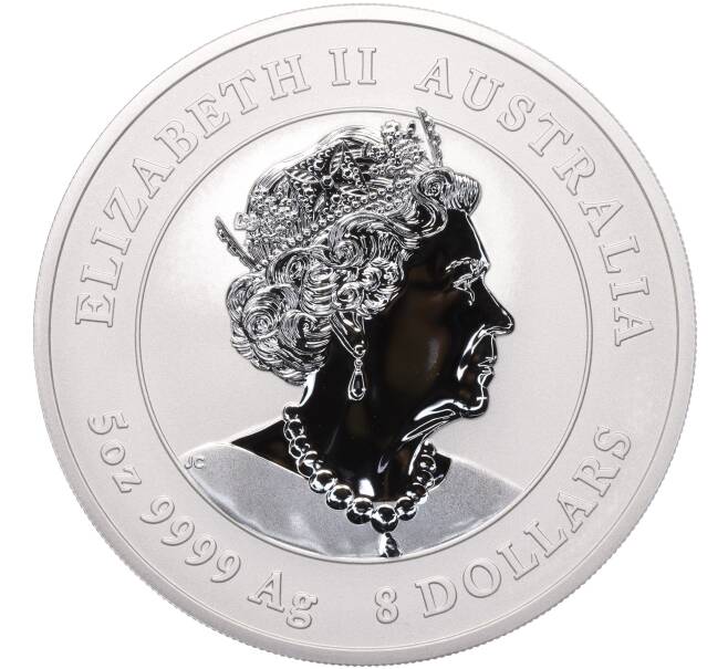 Монета 8 долларов 2023 года Австралия «Год кролика» (Цветное покрытие) (Артикул M2-72042)