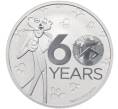 Монета 1 доллар 2024 года Тувалу «60 лет мультфильму Розовая Пантера» (Артикул M2-72044)