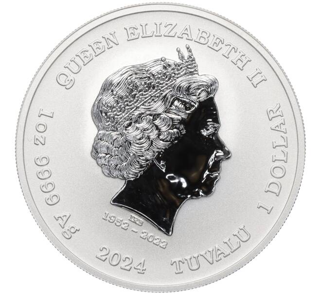 Монета 1 доллар 2024 года Тувалу «60 лет мультфильму Розовая Пантера» (Артикул M2-72044)