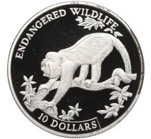 10 долларов 1995 года Белиз «Вымирающие виды — Обезьяна-ревун» — Фото №1