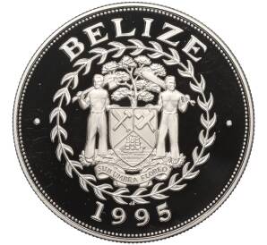 10 долларов 1995 года Белиз «Вымирающие виды — Обезьяна-ревун» — Фото №2