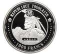 Монета 1000 франков 2004 года Того «Китайский гороскоп — Год обезьяны (Павиан влево)» (Артикул K11-118038)