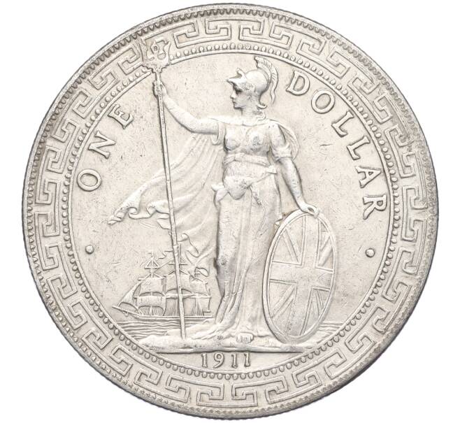Монета 1 доллар 1911 года Великобритания «Торговый доллар» (Артикул K11-118081)
