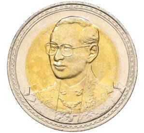 10 бат 2002 года (BE 2545) Таиланд «75 лет со дня рождения Короля Рамы IX» — Фото №1