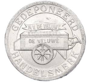 Торговый жетон на сливочное масло бренда «de Veluwe — 1 гульден» Нидерланды