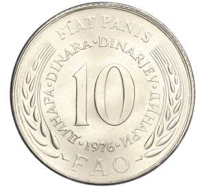 10 динаров 1976 года Югославия «Продовольственная программа — ФАО»