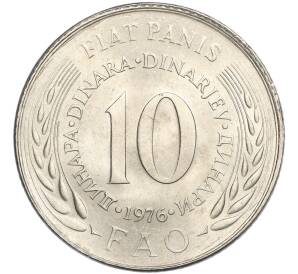 10 динаров 1976 года Югославия «Продовольственная программа — ФАО»