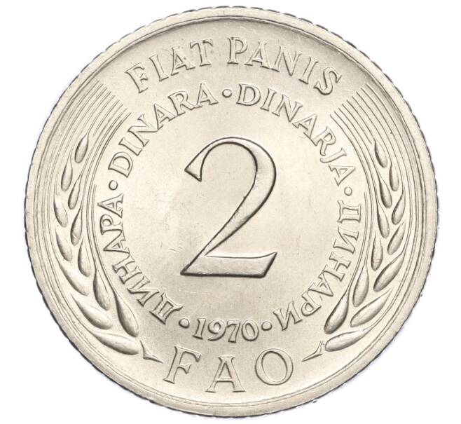 Монета 2 динара 1970 года Югославия «Продовольственная программа — ФАО» (Артикул K11-118452)