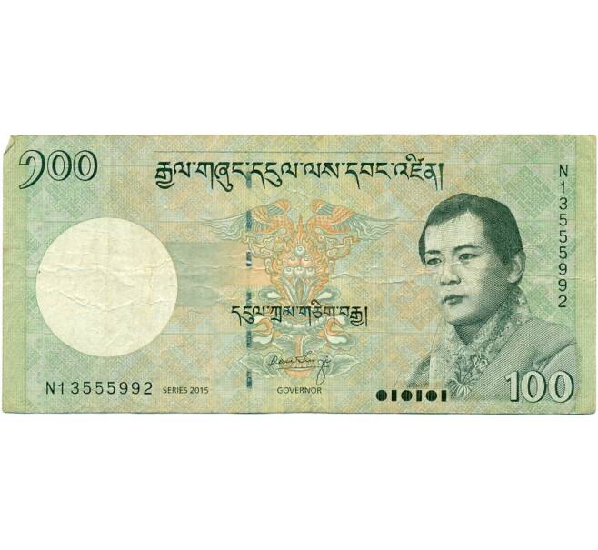 Банкнота 100 нгултрум 2015 года Бутан (Артикул: K11-118528) — Фото №1
