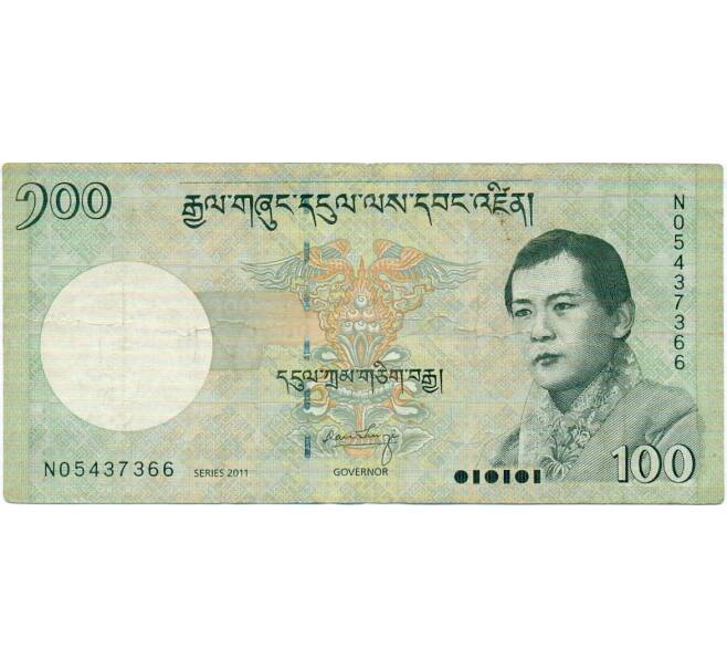 Банкнота 100 нгултрум 2011 года Бутан (Артикул K11-118606)