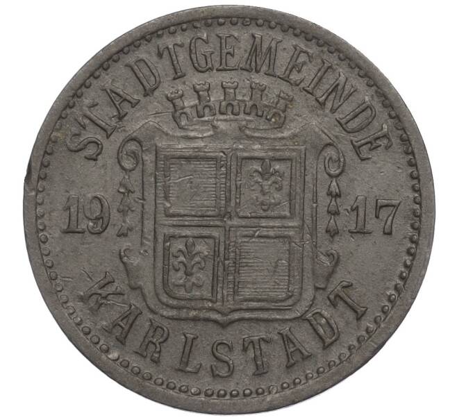 Монета 10 пфеннигов 1917 года Германия — город Карлштадт (Нотгельд) (Артикул K11-118628)