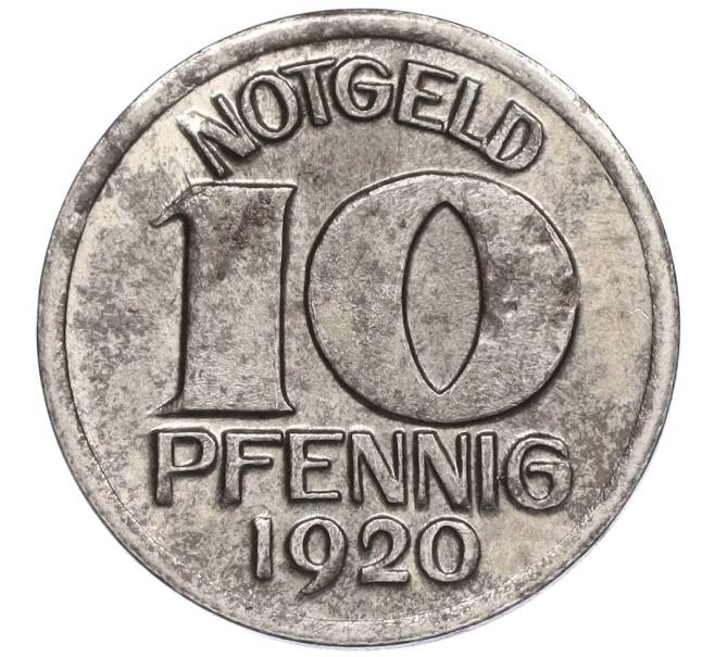 Монета 10 пфеннигов 1920 года Германия — город Галле (Нотгельд) (Артикул K11-118648)