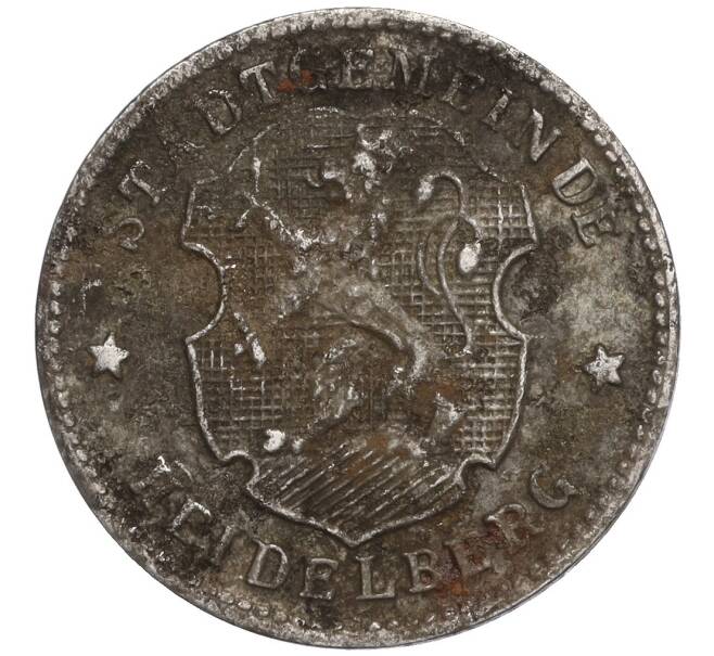 Монета 10 пфеннигов 1919 года Германия — город Хайдельберг (Нотгельд) (Артикул K11-118656)
