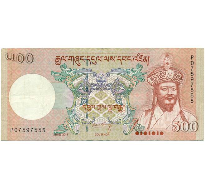 Банкнота 500 нгултрум 2011 года Бутан (Артикул K11-118703)