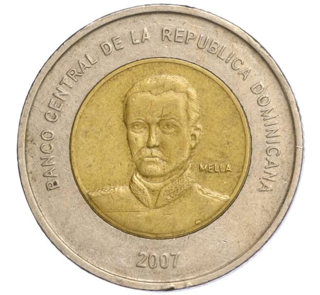 Монета 10 песо 2007 года Доминиканская республика (Артикул K11-118664)