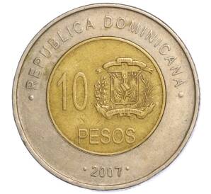 10 песо 2007 года Доминиканская республика