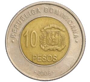 10 песо 2008 года Доминиканская республика