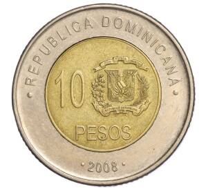 10 песо 2008 года Доминиканская республика