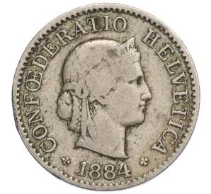 5 раппенов 1884 года Швейцария — Фото №1