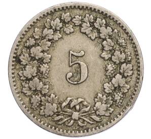 5 раппенов 1884 года Швейцария — Фото №2