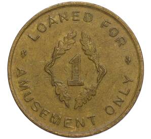 Монетовидный игровой жетон 1 пенни Великобритания (Разновидность с буквами RW)