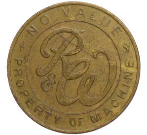 Монетовидный игровой жетон 1 пенни Великобритания (Разновидность с буквами RW)