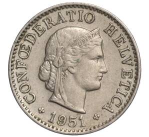 5 раппенов 1951 года Швейцария — Фото №1