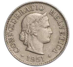 5 раппенов 1951 года Швейцария — Фото №1