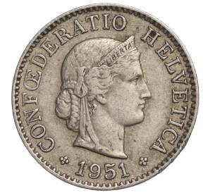 5 раппенов 1951 года Швейцария — Фото №1