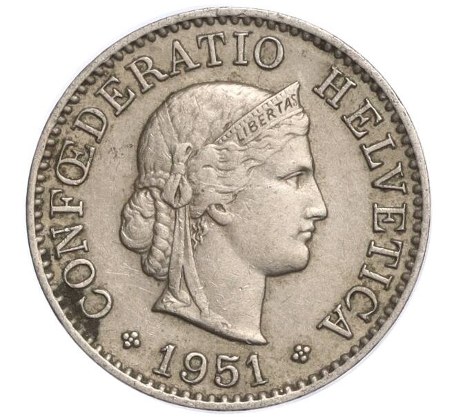 Монета 5 раппенов 1951 года Швейцария (Артикул: K11-118931) — Фото №1