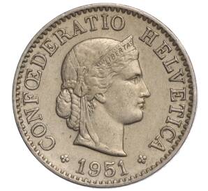 5 раппенов 1951 года Швейцария — Фото №1