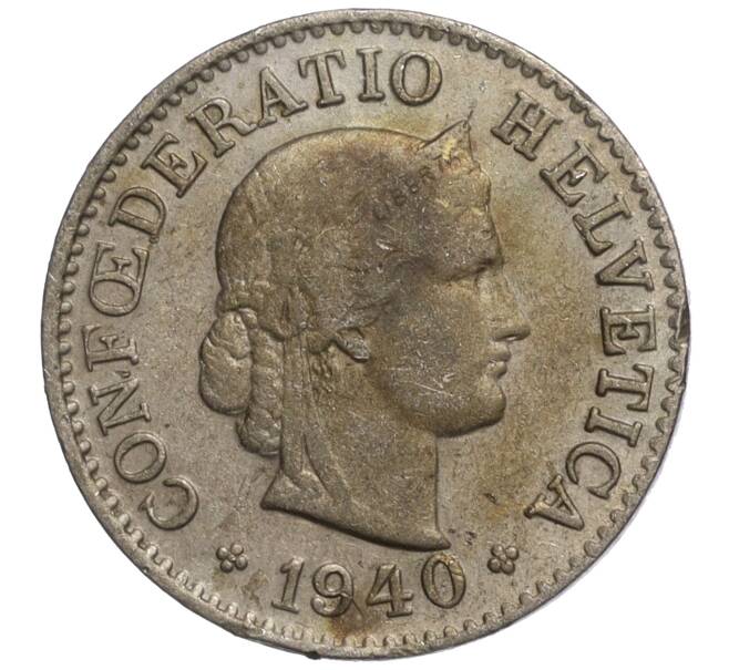Монета 5 раппенов 1940 года Швейцария (Артикул: K11-118945) — Фото №1