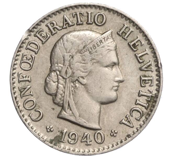 Монета 5 раппенов 1940 года Швейцария (Артикул: K11-118947) — Фото №1