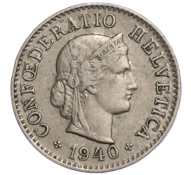 Монета 5 раппенов 1940 года Швейцария (Артикул: K11-118948) — Фото №1
