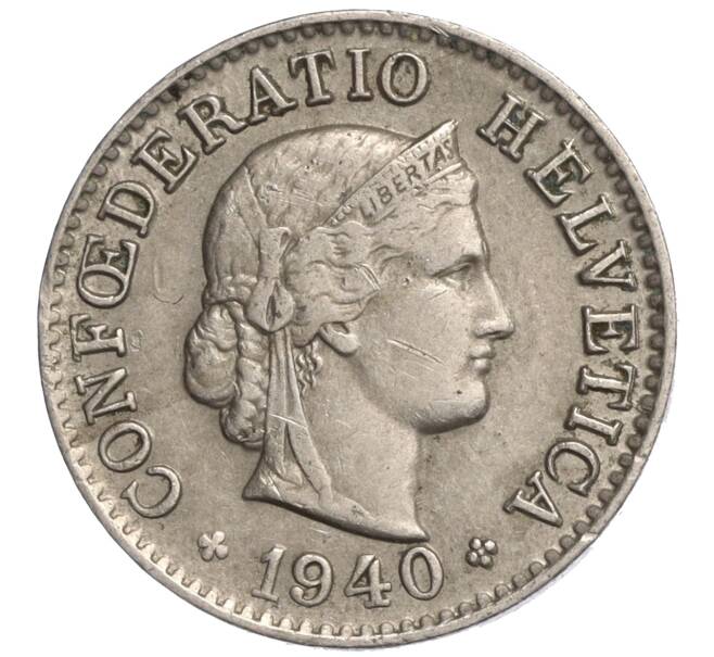 Монета 5 раппенов 1940 года Швейцария (Артикул: K11-118950) — Фото №1