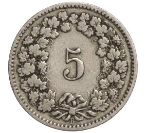 5 раппенов 1904 года Швейцария — Фото №2