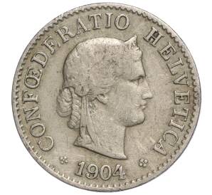 5 раппенов 1904 года Швейцария — Фото №1