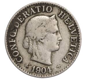 5 раппенов 1904 года Швейцария — Фото №1