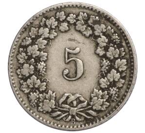 5 раппенов 1904 года Швейцария — Фото №2