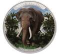 Монета 3000 риелей 2023 года Камбоджа «Азиатский слон» (Цветное покрытие) (Артикул M2-72048)