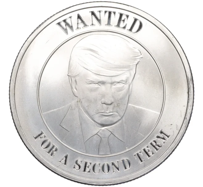 Монета 1 унция 2023 года США «Дональд Трамп — Разыскивается на второй срок» (Артикул M2-72049)
