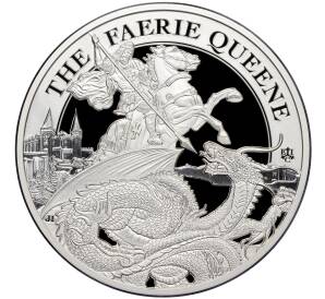 1 фунт 2024 года Остров Святой Елены «Королева фей — Рыцарь Редкросса и дракон»