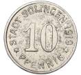 Монета 10 пфеннигов 1919 года Германия — город Золинген (Нотгельд) (Артикул K11-119077)