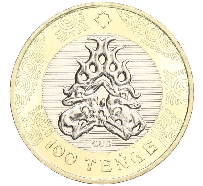 Монета 100 тенге 2022 года Казахстан «Сакский стиль — Олень (Жалаулинский клад)» (Артикул M2-72055)